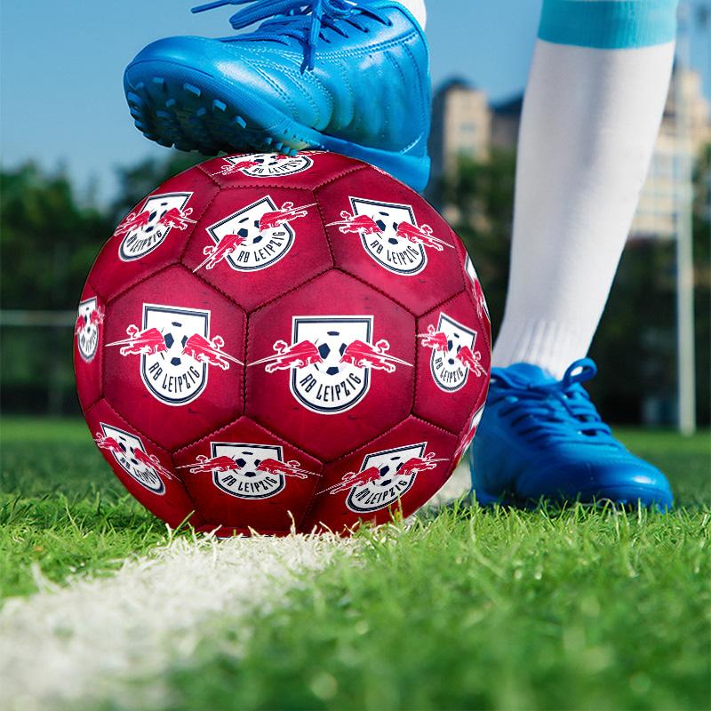 RB Leipzig Print Size 5 Soccer Ball, PU Wear Resistant Football for Match Training and Daily Practice, Birthday Gift for Soccer Fans
