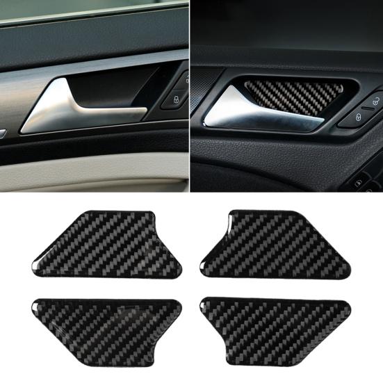 4Pcs Car Carbon Fiber Car Door Inside Handle Stickers for VW