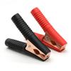 1pcs Black + 1pcs Red 30A 50A 100A Crocodile Clips Car Caravan Van Battery Test Lead Clips Alligator Clips Connector Plug Power