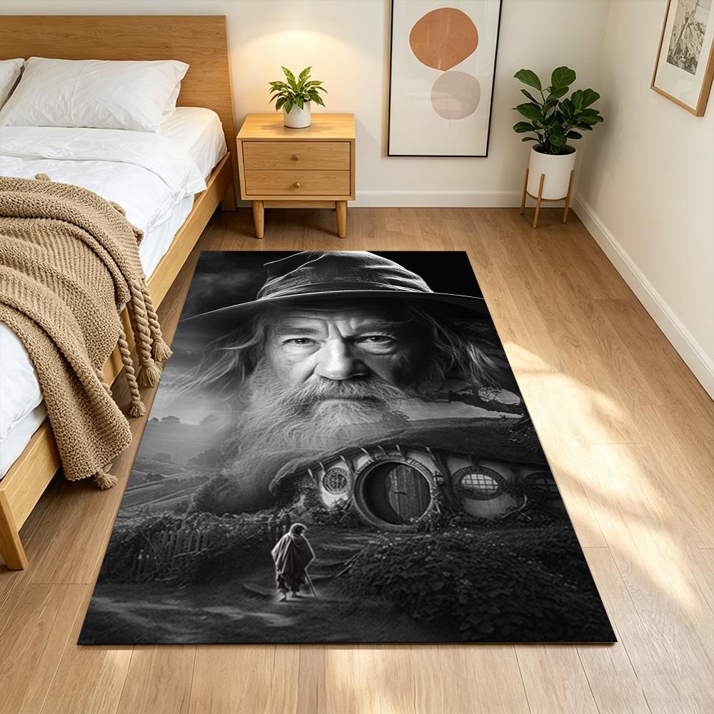Lord Rings Carpet Design for Dining Room Balcony Dormitory Living Rooms Anti-slip Rug Anime Office Decor Perfect Gift for Women/Men