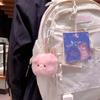 Soft Plush Pig Head Bag Pendant Animal Keychain Plush Pig Keychain  Female Lady Girl