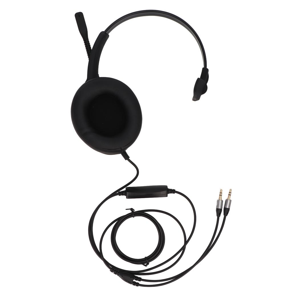 Telephone Headset Professional Noise Reduction Dual 3.5mm Plug PC Headset for Call Center Customer Service Business