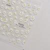 1Sheet 5D Soft Embossed Relief Nail Stickers Cute Daisies Self Adhesive Slider Stickers Press On Nails DIY Nail Art Dec