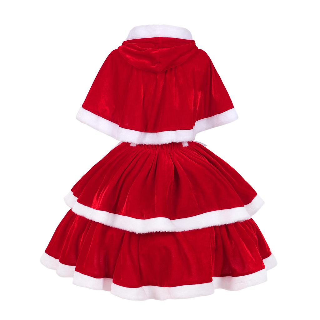 Medieval Cute Sweet Christmas Party Costume for New Year's 2024 COS Stage Performance