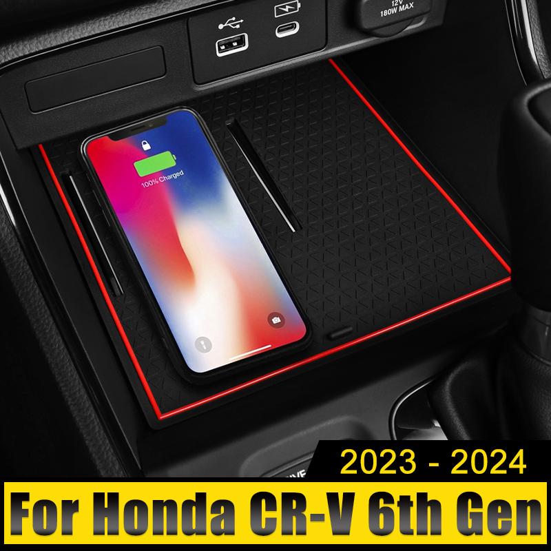 Для Honda CR-V CRV 6-го поколения 2023 2024 2025 гибридный силиконовый автомобильный слот для ворот накладка на чашку подушка наклейка нескользящий коврик аксессуары
