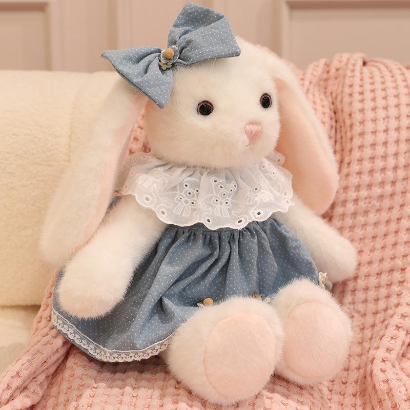 New Running Rabbit Doll Plush Toy Soothing Doll Teddy Bear Baby Clothes Bear Doll Throw Pillow Birthday Gift