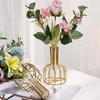 1 шт. Полая железная ваза сплошного цвета, прозрачный искусственный цветок, сухоцвет, контейнер для цветочной композиции для дома, гостиной