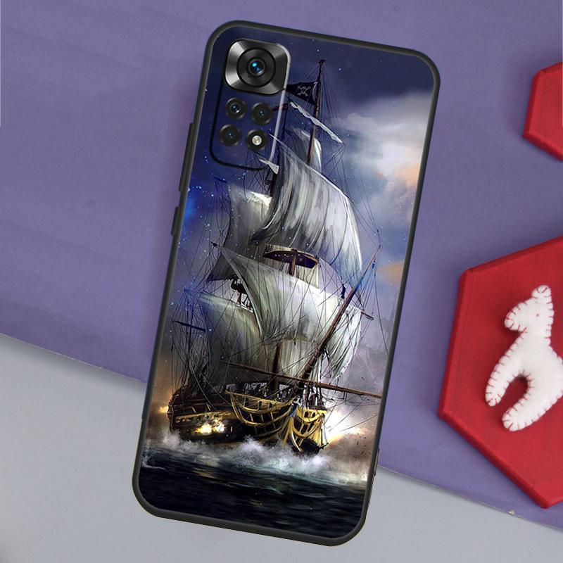 Ships Paintings Funda For Xiaomi Redmi Note 14 Pro 13 12 11 9 10 9S 10S 11S 12S Redmi 14C 10C 12C 13C Case