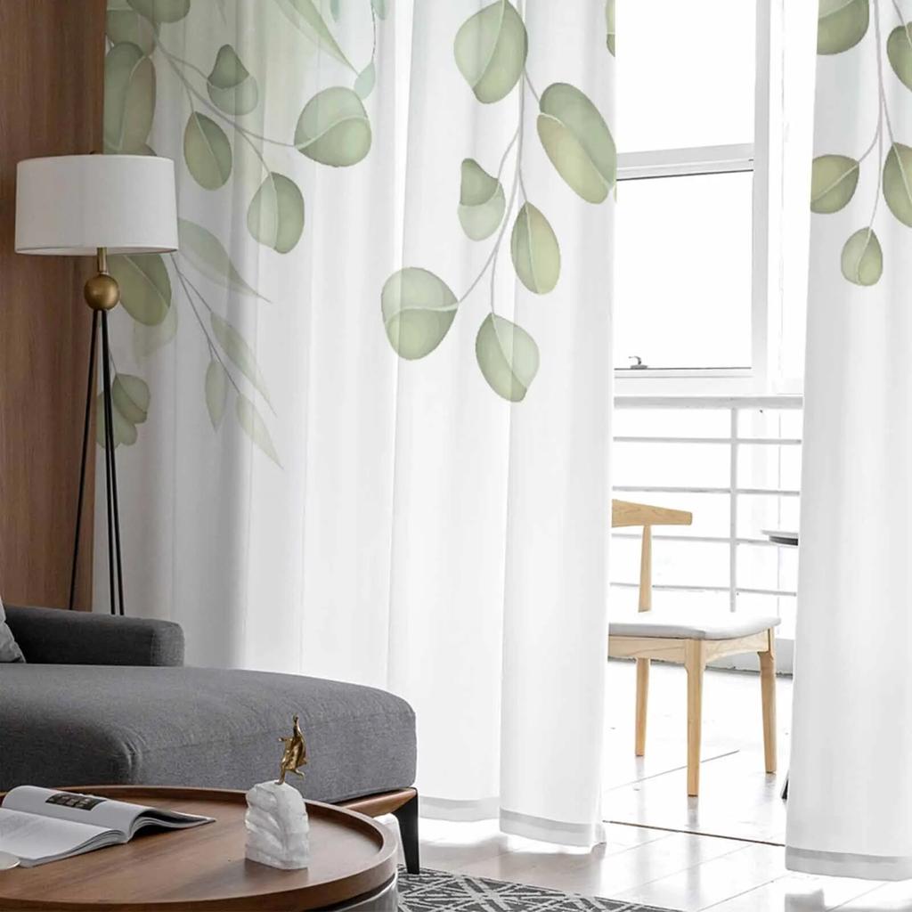 Деревенские растения цветы акварель тюлевые шторы из вуали для спальни гостиной оконные занавески прозрачные шторы из органзы