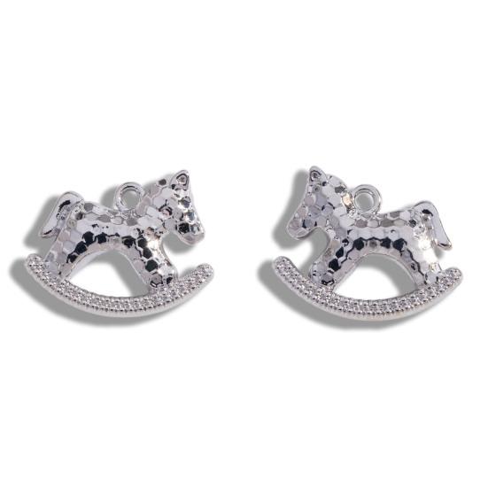 5 шт. Подвеска-шарм из цинкового сплава в виде лошади, Металлическое гальваническое покрытие, Шарм-подвеска в виде лошади, Аксессуары для украшения, DIY брелок, Ювелирные изделия, Серьги, Браслет, Ожерелье, Подвеска