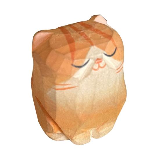 Деревянная резная фигурка собаки кошки, ручная резьба по дереву, небольшая статуэтка животного, скульптура для домашнего офиса, рабочего стола