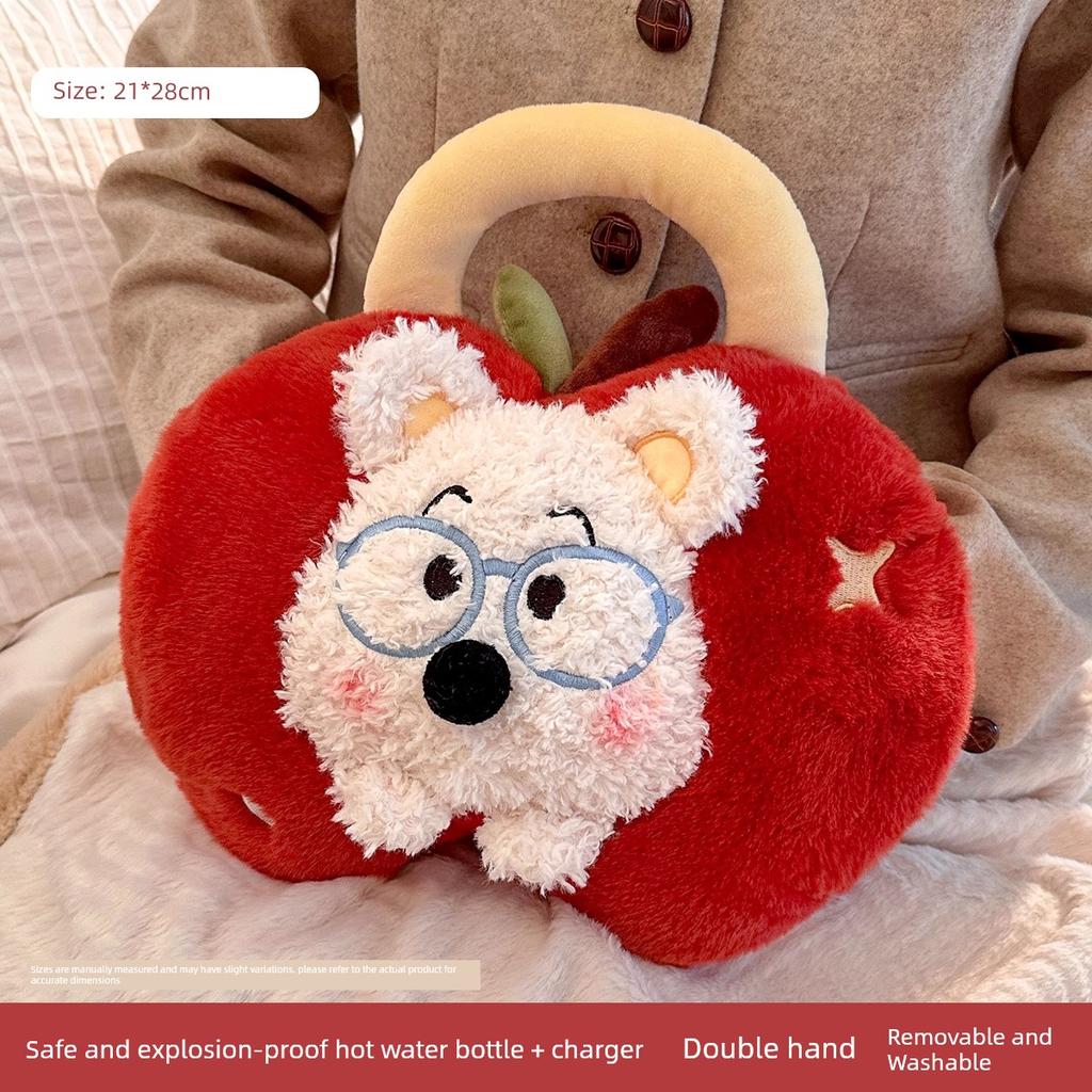 Cute Portable Hot Water Bottle, Rechargeable, Thickened, Explosion-Proof Hand Warmer, 2025 New Model, Warm Water Bag, Special for Use in Bed