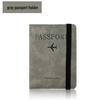 PU Leather RFID Passport Wallet Set with Strap, Card Holders, Ticket Sleeve, and SIM Slot