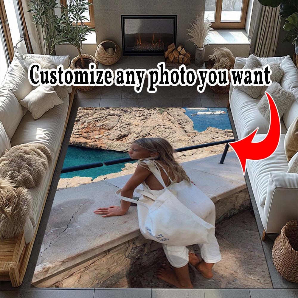 Customize Photo Customize picture Area Rug Perfect for Kitchen Living Rooms Hallway Decorate room Anti-slip Rug Office home decor