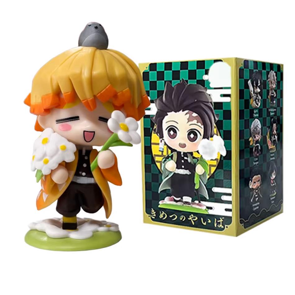 ! Аниме Клинок, рассекающий демонов Фигурка-сюрприз Танджиро Камадо Незуко мультяшная ПВХ Модель Настольное украшение Детский Рождество Новый Год Подарок