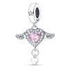 925 Silver Valentine's Day Love Pink Series Beads Suitable For Pan Bracelet Diy Anniversary Jewelry Gift