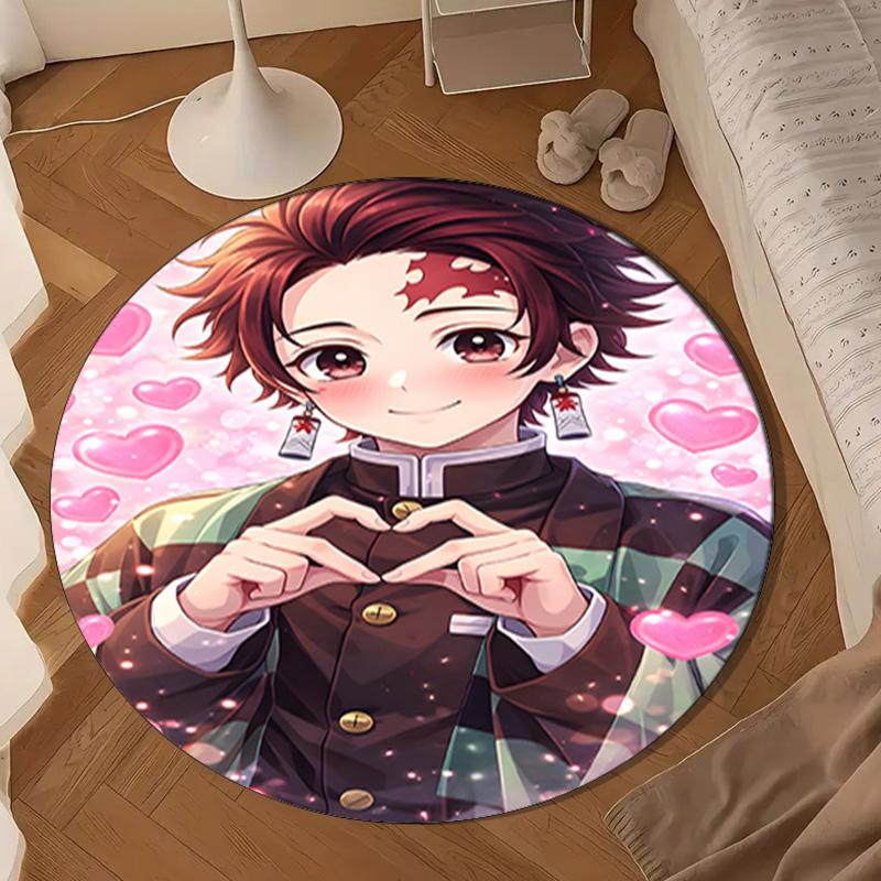 Dark Fantasy Heroes De-mon Round mat Home Decor, Chair rug For livingroom,Bedroom, doormat home decor Birthday Gift Christmas Gifts