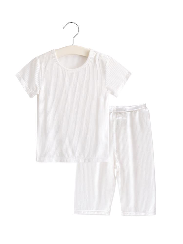 Kids' Summer Pajama Set - Ice Silk, Short Sleeve for Boys & Girls