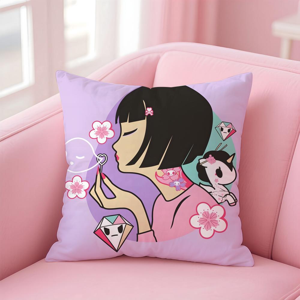 Чехол для подушки T-Tokidoki для дома и автомобиля, многоцелевой чехол для подушки - Двусторонний, Мягкий и прочный для ежедневного использования