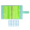 Cash Binder PU Leather A6 6 Pre Punched Holes Portable Size Waterproof Budget Binder with Colorful