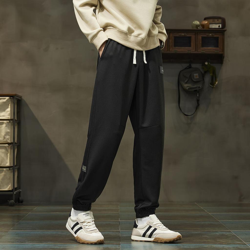 TonLion 2025 Autumn Winter Men's Knit Side Panel Jogger Pants
