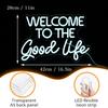 Добро пожаловать в хорошую жизнь Неоновая светодиодная неоновая трубка Диммируемый настенный декор Свет для детей Бар Питание от USB Знак, Декор, Спальня, Комната, День рождения, Вечеринка,