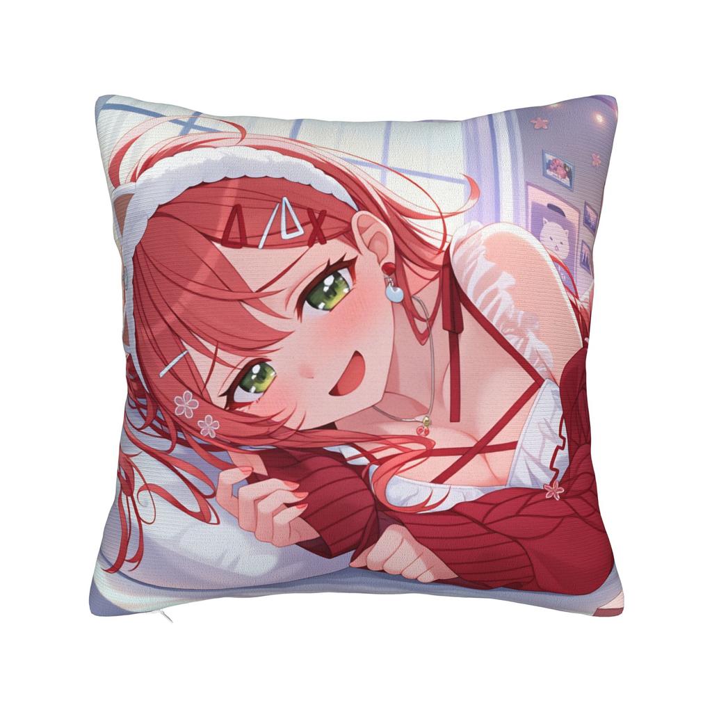Hot Girl Kawaii Sakura Miko Pillow Cover  Comfy Cushion Cover Morden Pillow Case For Sofa Bedroom Home Decor