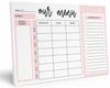 Inkdotpot Weekly Meal Planner Notepad 7"x10 , "Kitchen Menu" Magnetic Meal Planning Pad with Tear Off Grocery S-54 Sheets