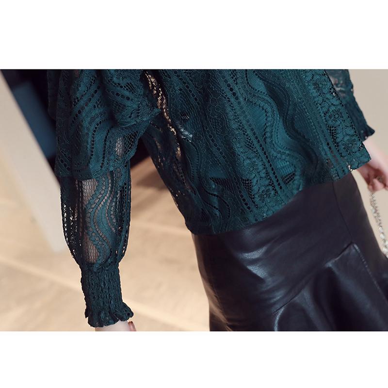 Кружевная блузка с рукавами девять четвертей и рюшами, рубашка 2023, женская одежда, женские блузки с цветочным принтом, женские топы, элегантные
