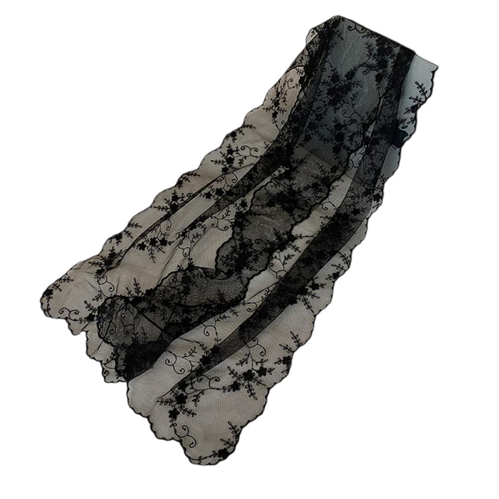 Multiuse Lace Scarf Seethrough Shawl Wrap With Flower Pattern Long Silk Scarf For Women Everyday And Special Event Wear