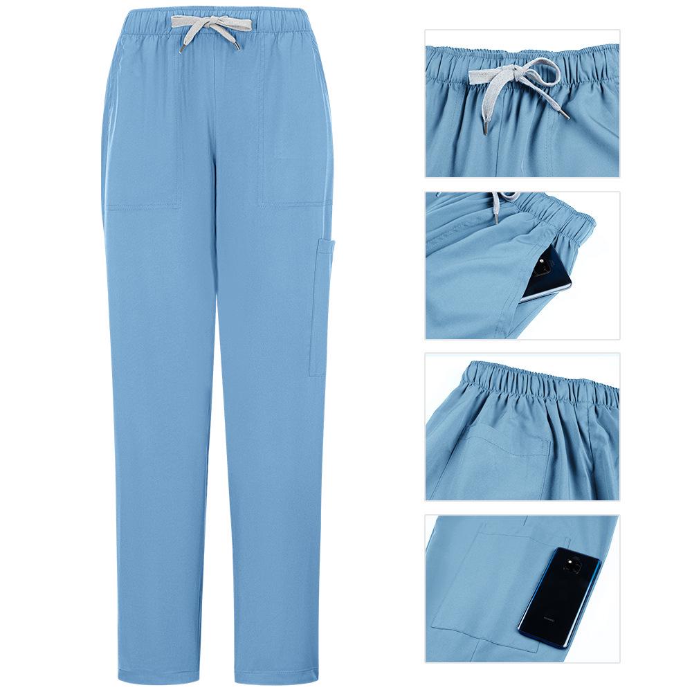 Новое поступление однотонной медицинской униформы: Комплект хирургического халата и прямых брюк