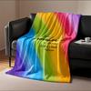 Rainbow Inspiring Quote Blanket for All Seasons Blanket Lunch Break Throw Gift