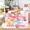 Custom 1Pc Pink Hair Cat Ears Rug Office Carpet Indoor Outdoor Entrance Doormat Nonslip Soft And Comfortable Living Room D2915255