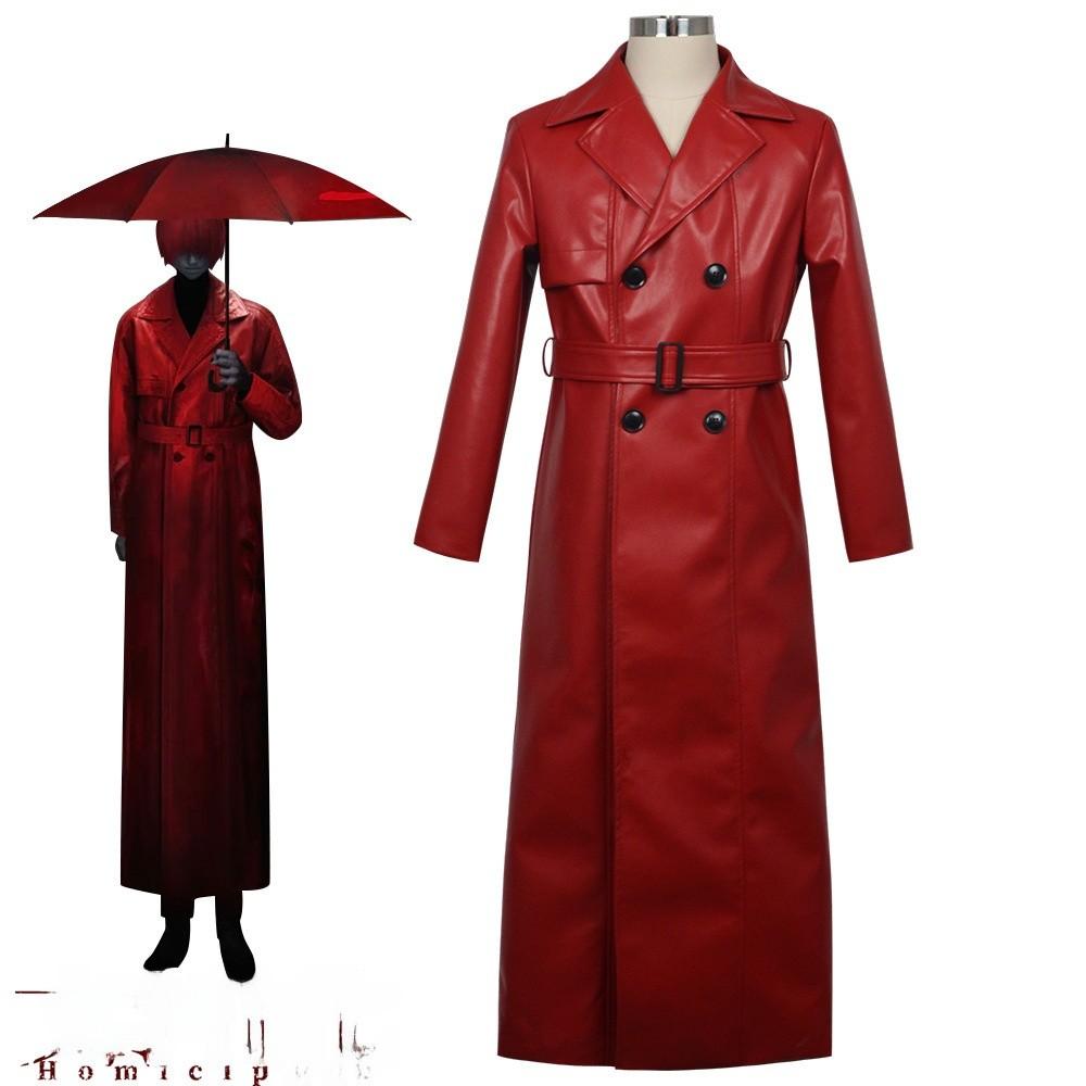 Horror Homicipher Game Red Umbrella Cosplay Outfit With Spandex Material For Halloween And Convention Use