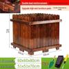 Outdoor Rectangular Wooden Flower Box and Vegetable Planter