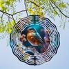 3D Rotating Wind Chime Hanging Decor for Outdoor Garden Patio Yard No Battery Needed Bird Friendly Gift