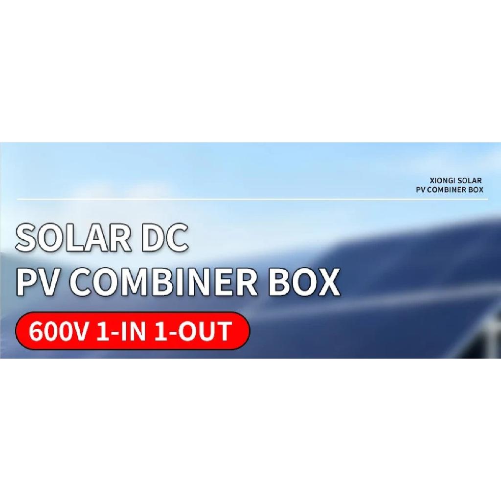 1 PCS Solar photovoltaic PV DC Combiner Box Surge Lightning Protection 1 input 1 out DC 600V Fuse MCB SPD DB Waterproof Box IP65