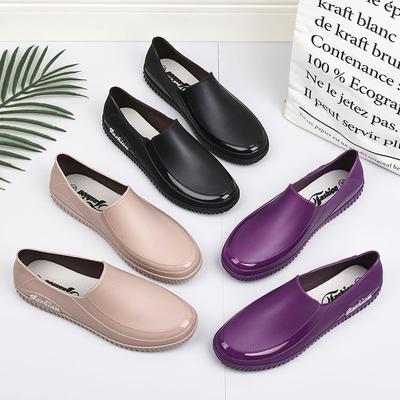 Модные нескользящие водонепроницаемые резиновые сапоги с низким голенищем и неглубоким вырезом