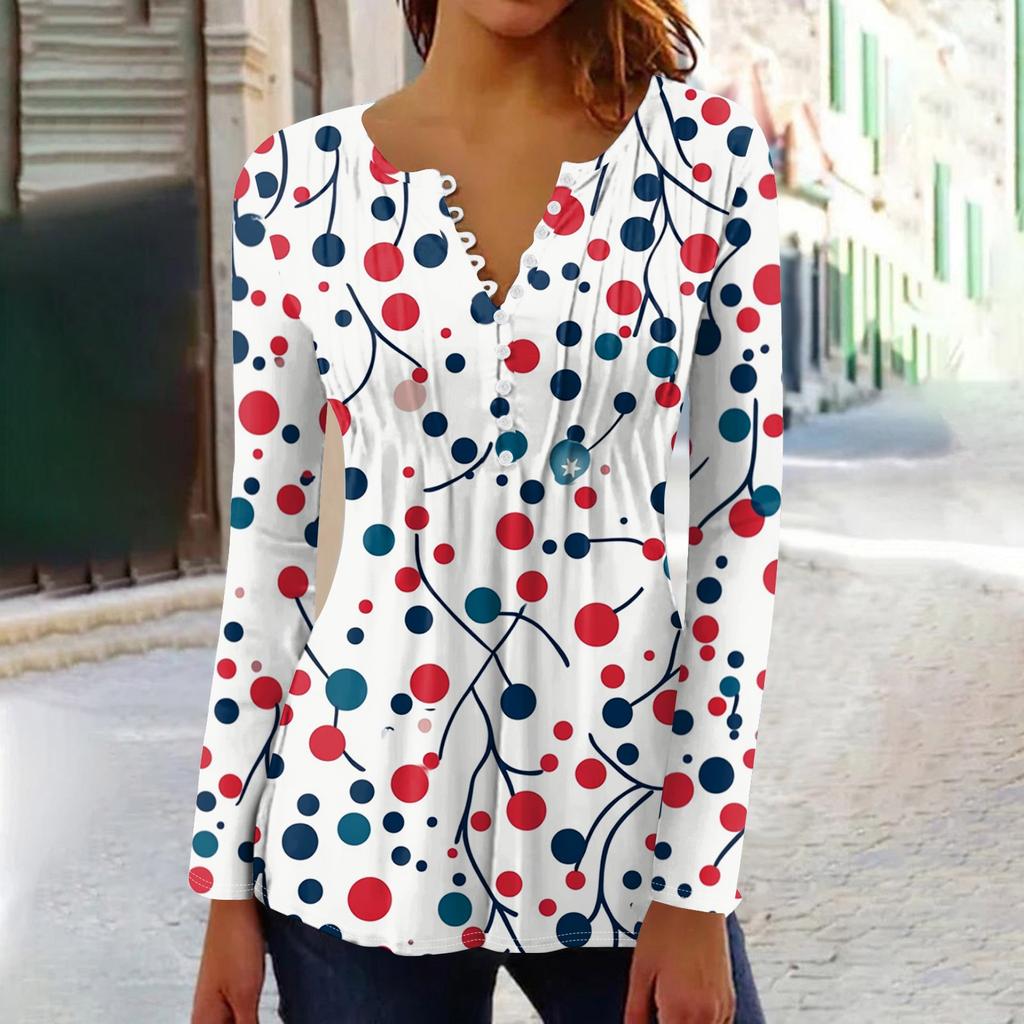 Рубашки с длинным рукавом для женщин, осенняя мода, нарядные повседневные блузки, модные плиссированные туники, топы для леггинсов, Рождество