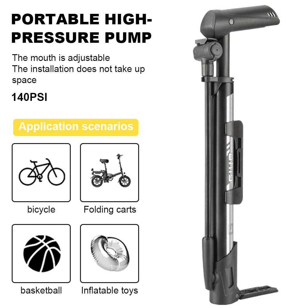 140PSI Bicycle Pump Schrader Presta Valve Handheld Bike Pump Cycling Inflator MTB Mountain Bike Inflator for Tire Inflat