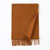 Thickened Autumn and Winter Plaid 100 Wool Scarf Atmosphere Women's All-match Fashion Warm Wool Scarf Comfortable Shawl