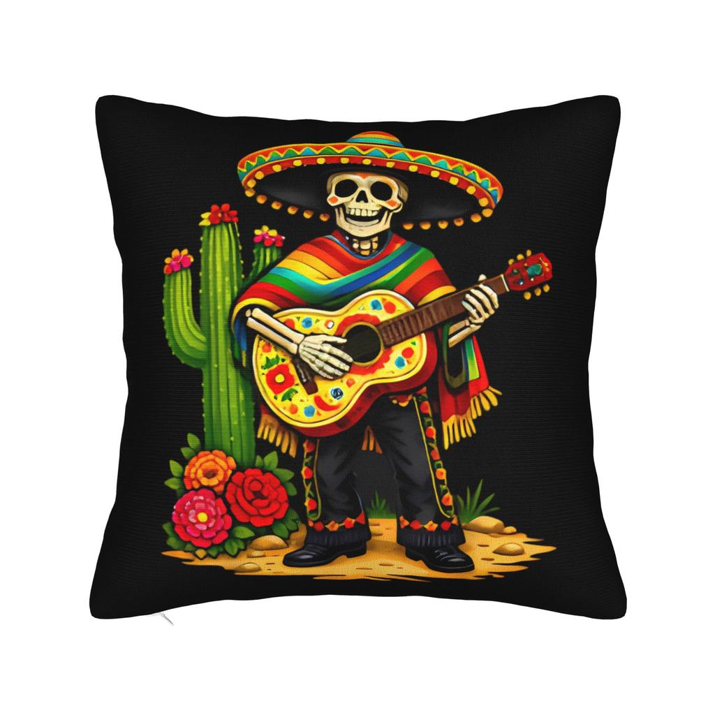 Let'S Fiesta Party Printed Pillow Case Mexican Amigo Cinco De Mayo Sombrero Morden Pillow Cover Soft Pillowcases