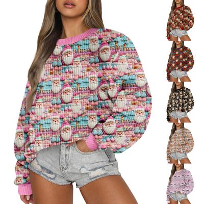 Женский модный повседневный шерстяной трикотажный пуловер с длинным рукавом и круглым вырезом