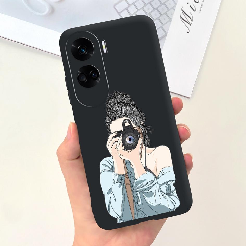 For Cover Honor 90 Lite Phone Case CRT-NX1 Fashion Butterfly Cartoon Slim TPU Soft Silicone Back Cover For Honor 90Lite 5G Funda
