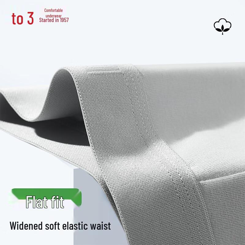 Мужские боксеры-брифы Hongdou 7A из антибактериального хлопка-спандекса (3-Pack)