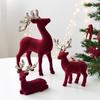 Tree Red Christmas Reindeer Decor Sparkling Figurines Holiday Hanging Ornament