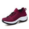 Mesh Breathable Platform Sport Shoes Woman Lace-up Knit Sock Shoes Patchwork Wedge Sneakers Women Tenis Feminino Chaussure Femme