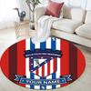 Custom Name Atletico de Madrid Round Area Rug,Carpet Rug for Living Room Bedroom Sofa Playroom Decor,Non-slip Floor Mat