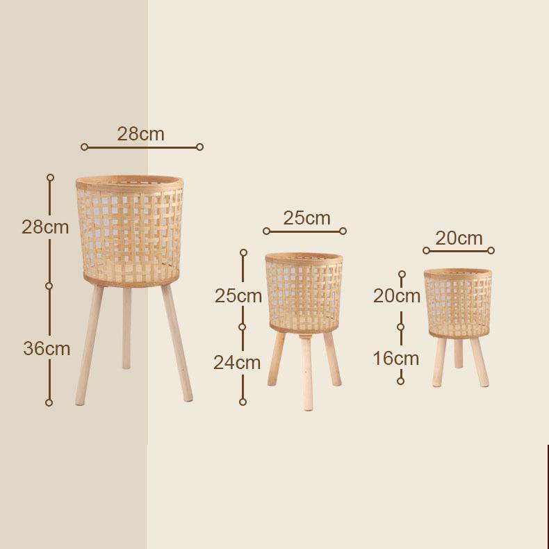 Bamboo Wooden Plant Stand for Living Room or Balcony