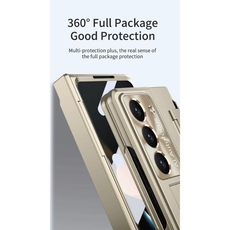 Тонкий пластиковый чехол для Samsung Galaxy Z Fold 6 5 4 3, защитная пленка на шарнире с подставкой, противоударный держатель с полным покрытием